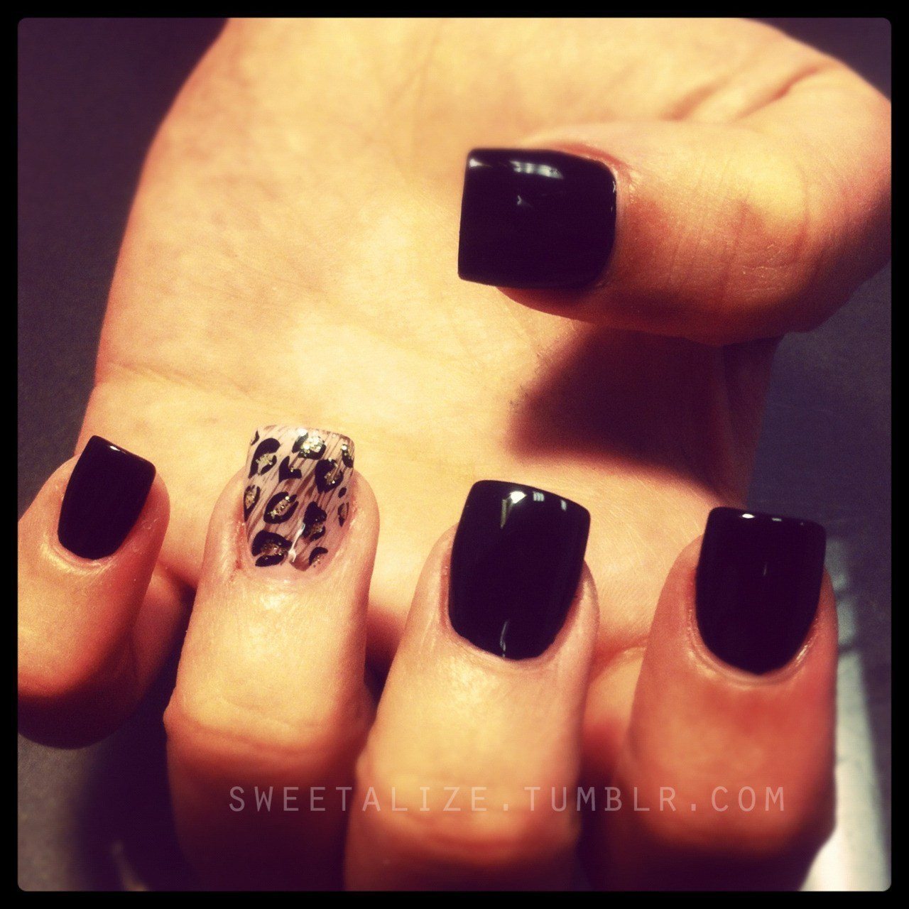 leopard and cheetah print nail designs
