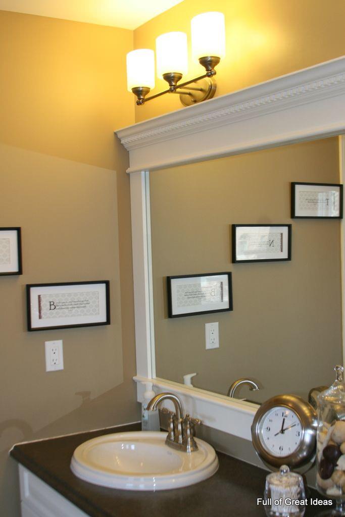 diy bathroom mirror frame ideas