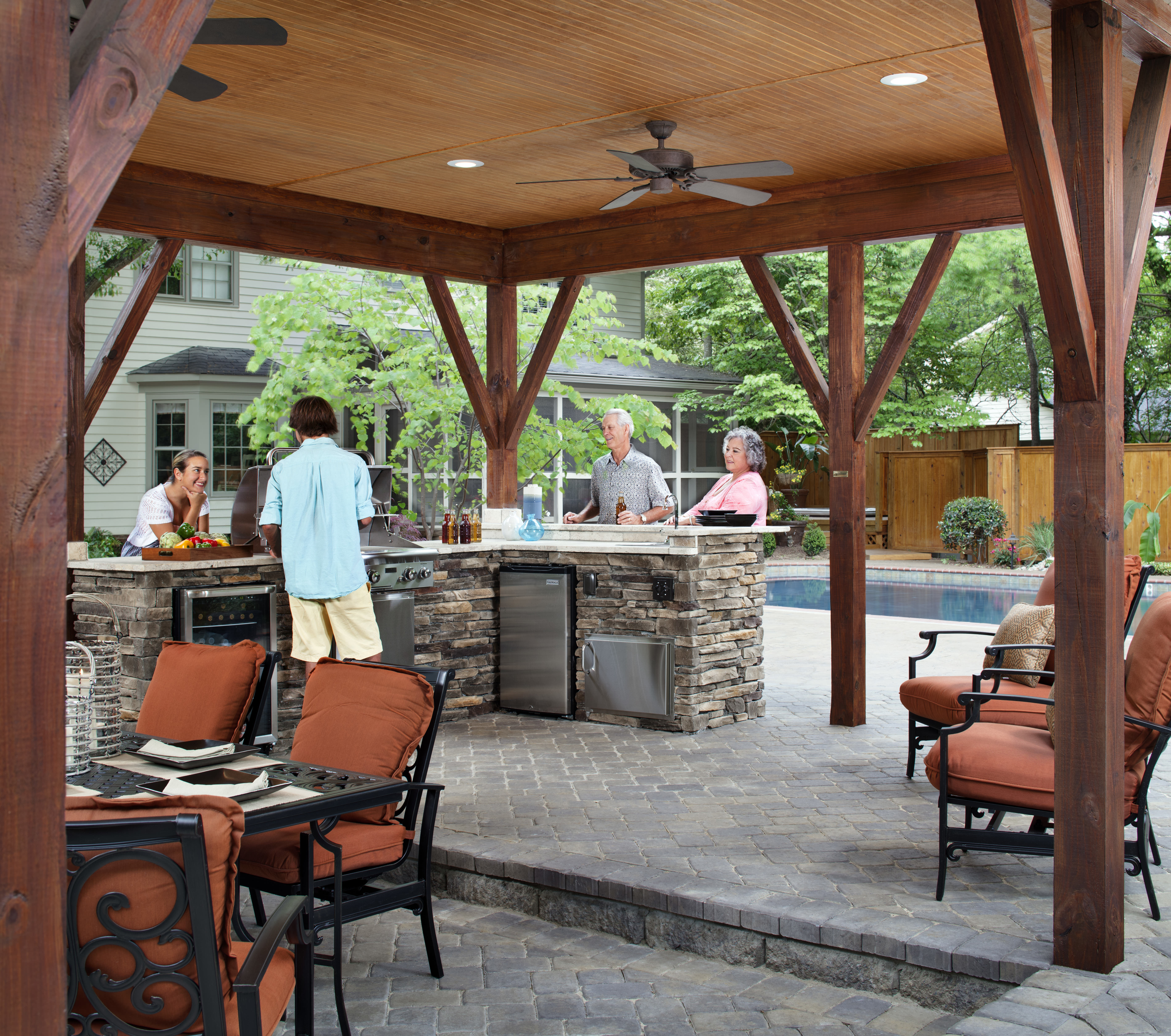 Cedar Outdoor Kitchen Timber Frames Designs