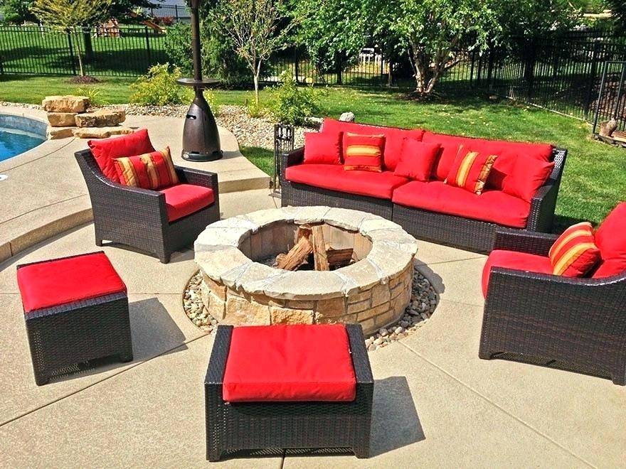 wicker patio furniture red cushions for replacement outdoor chair