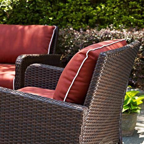 crosley patio furniture patio furniture patio furniture outdoor sofa in sand palm harbor 3 piece wicker