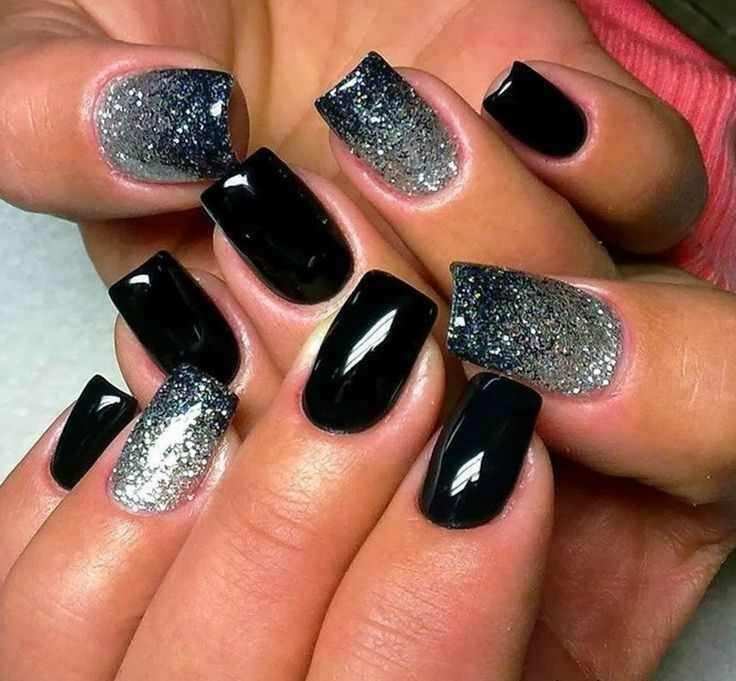 sparkling gel nail designs