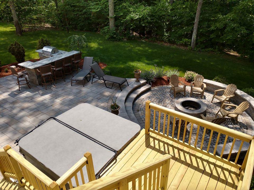 hot tubs on patio ideas