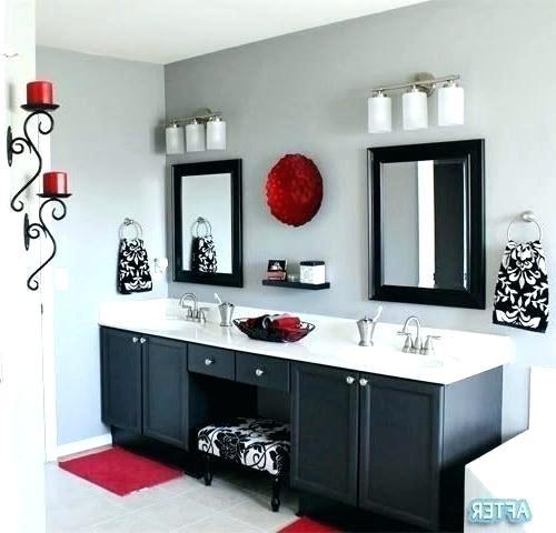 gray bathroom decor green and