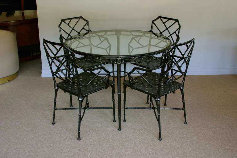 Brown Jordan Style Venetian Grotto Patio Chairs, Set of Four | 1stdibs