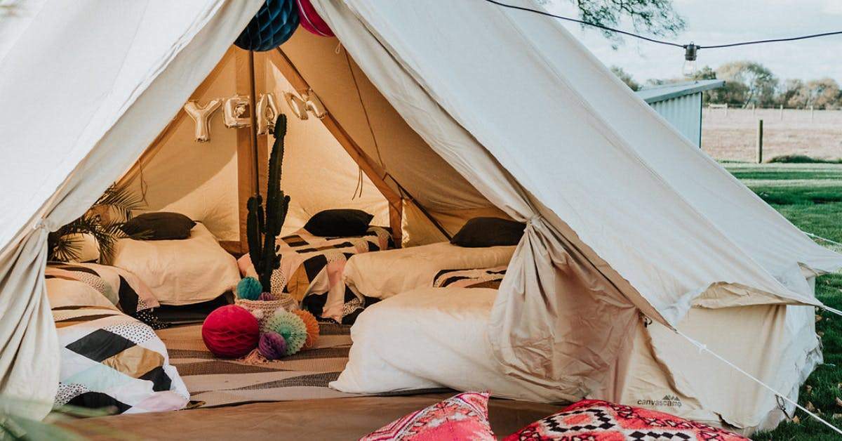 Little bohemian tents for all the tweens to sleep in for the night