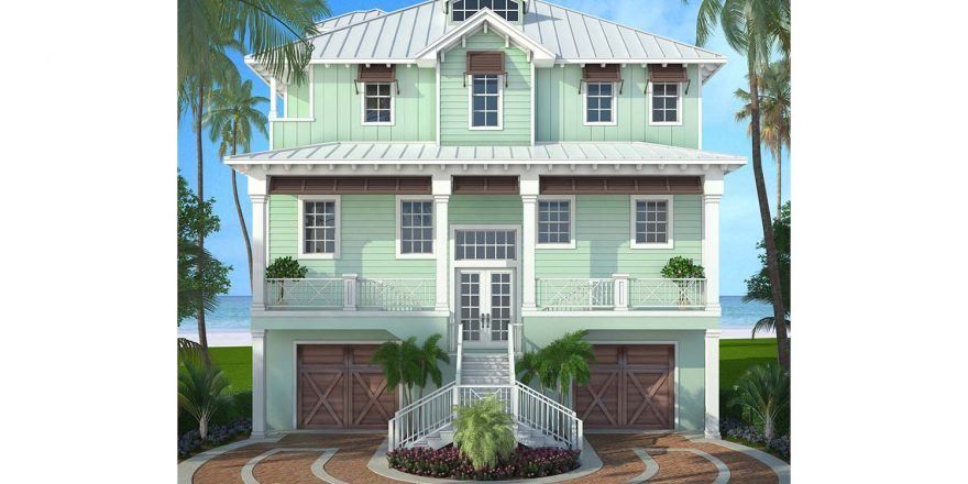 The Terramar house plan is a contemporary home plan that features three bedrooms, three baths and lends itself to a more casual lifestyle with almost 2700