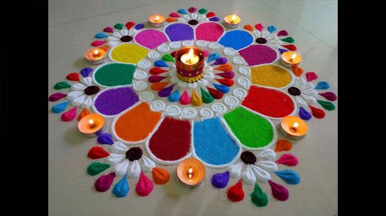 Rangoli competitions are organized every year to encourage this unique art