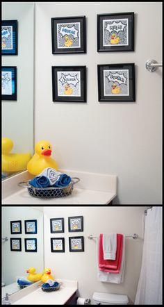 com: Ducks and Bubbles Wall Stickers 29 Decals Rubber Duckies  Bathroom Decor Bath: Home & Kitchen