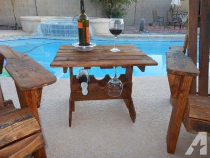 CUSTOM HANDMADE CEDAR TABLE WITH TILE INLAY You will love the quality of this custom, handmade cedar table on your patio! Made from cedar wood,