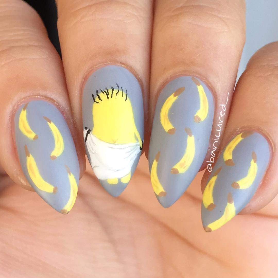Minion nail art @Design & Happiness Kittiyachavalit Edwards DeSecki O'Connell these are too