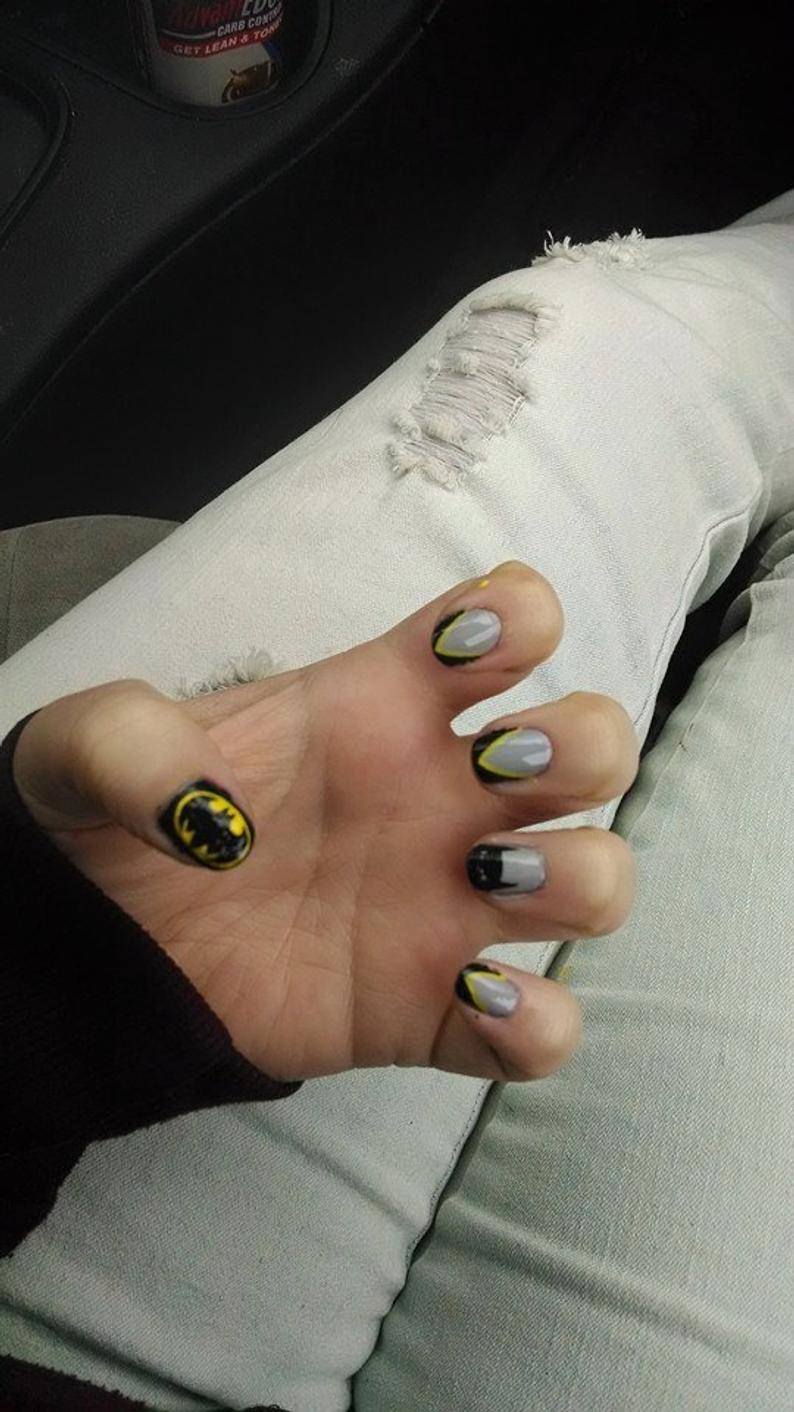 #nailsbyriss #nailinspo #marvelnails #batman #polkadots #nailinspiration #toledonailtech #toledonailartist #nailartpro #naildesigns #nailart #nailideas