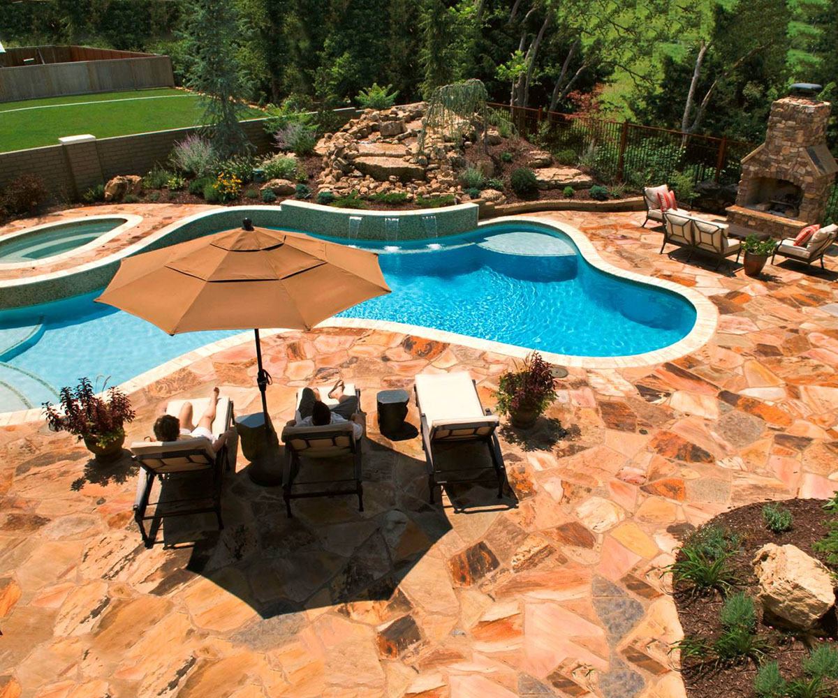 small pool deck landscaping ideas pools backyard design privacy on cost kits