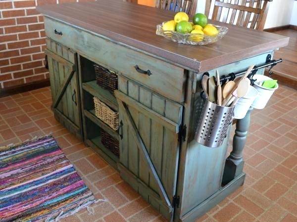 Farmhouse Kitchen island  with x side and