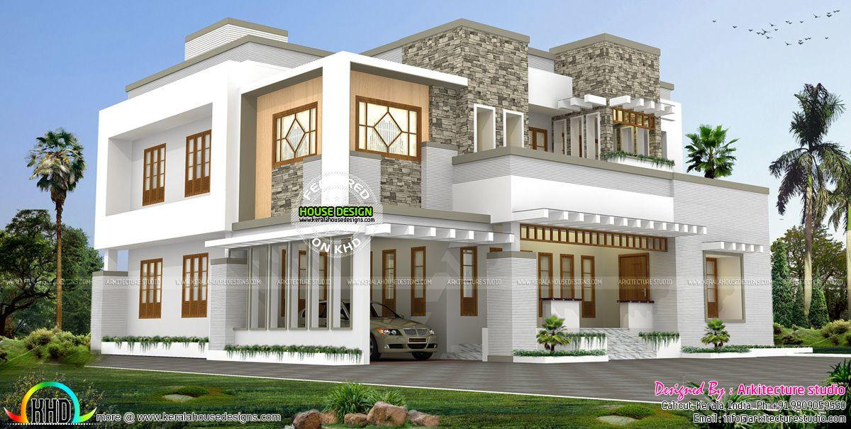4 bedroom box model house architecture plan by R it designers, Kannur, Kerala