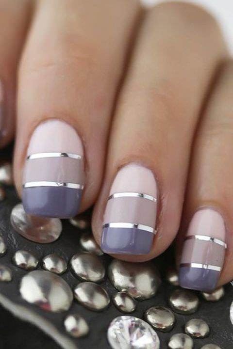 Nails with gel polish and manicure stock photo