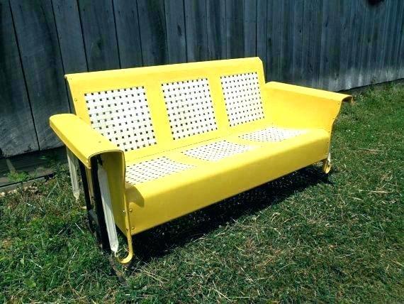 vintage metal porch glider