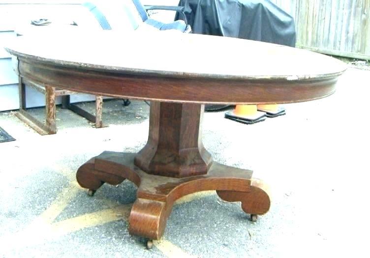 Antique Round Top Pedestal Table Unique Design 1800's Lion Paw Feet Hollister Co 7
