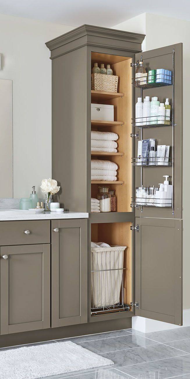 An organized bathroom vanity is the key to a less stressful morning routine! Check out our storage and organization ideas