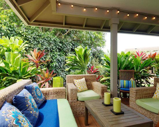 tropic garden patio furniture exotic plant inspired