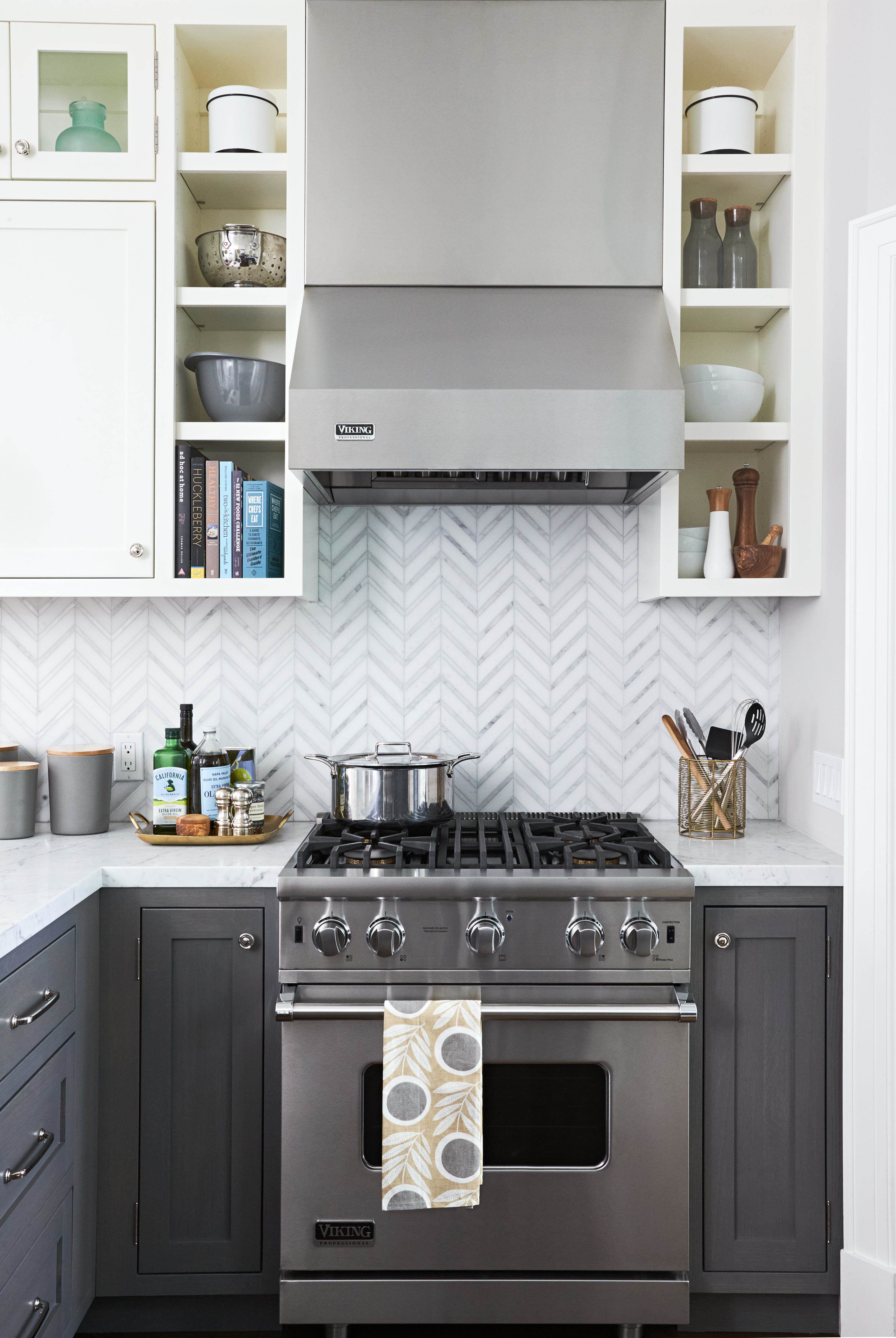 backsplash, the walls, the floors which are unique in design and  texture