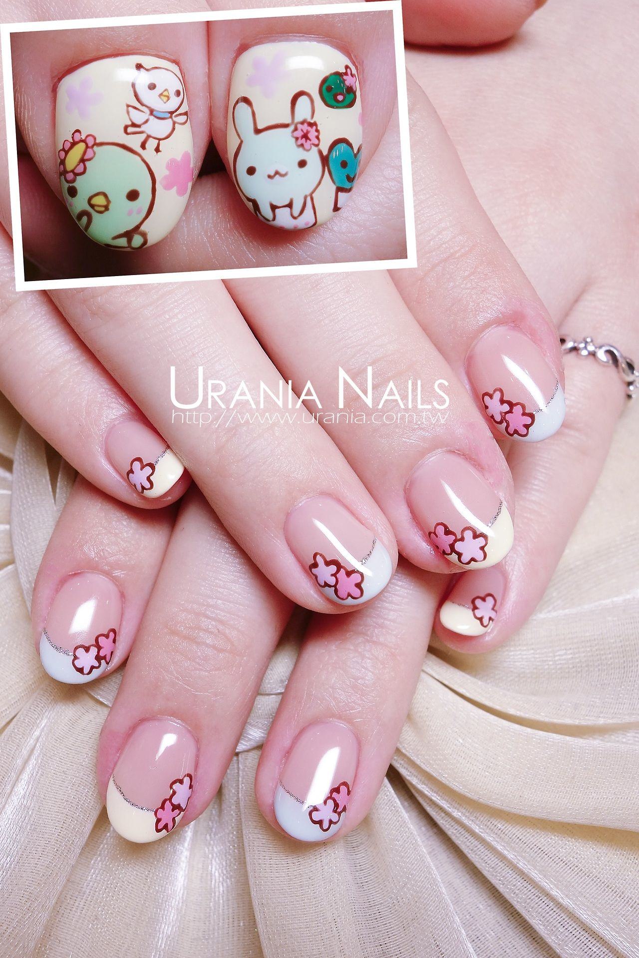 Easter nail art, Easter egg nails, Floss Gloss Baby Baby, Floss Gloss Lavish.