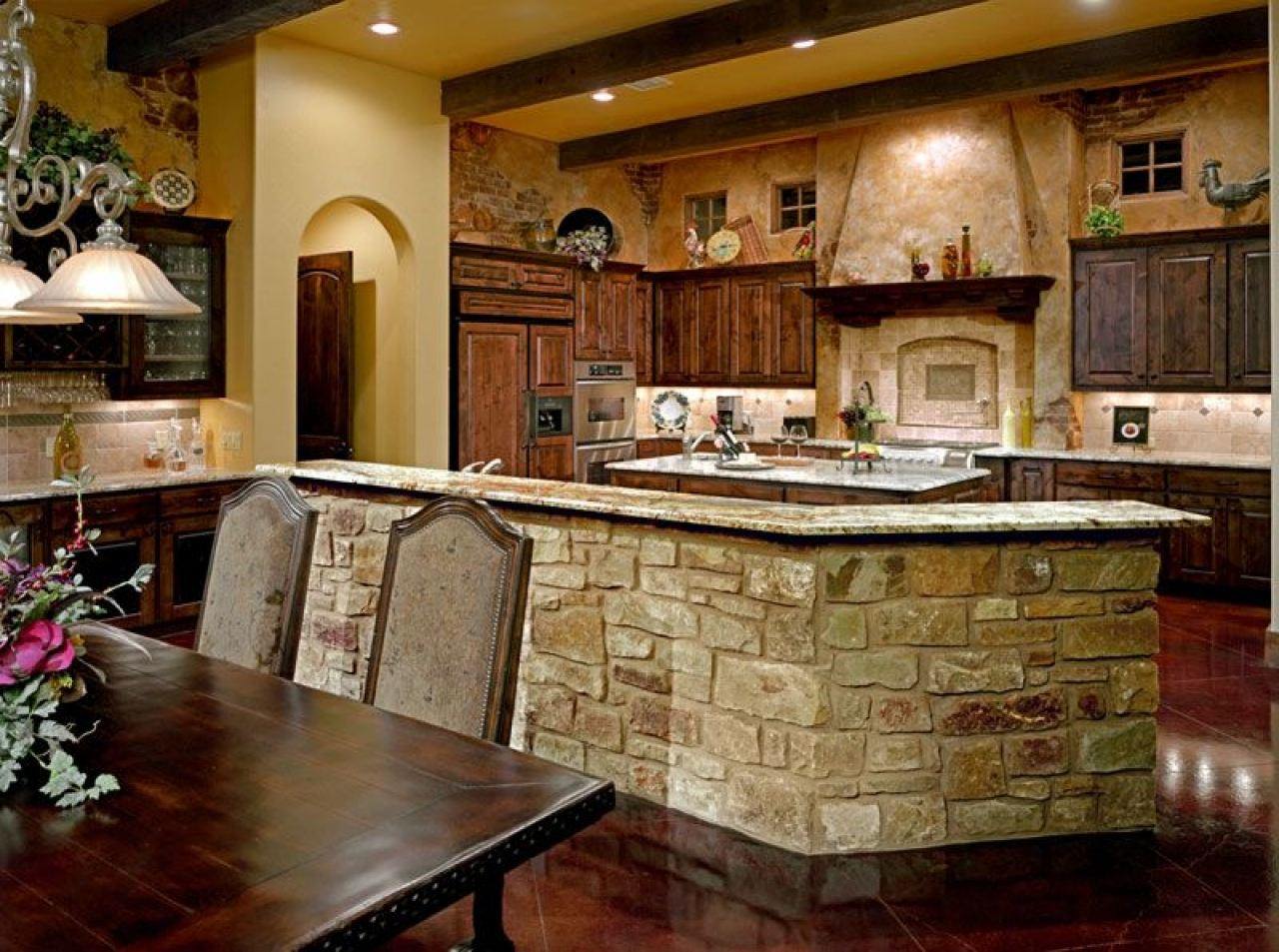 rustic kitchen backsplash