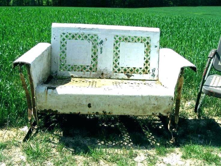 vintage metal porch glider antique patio lawn furniture