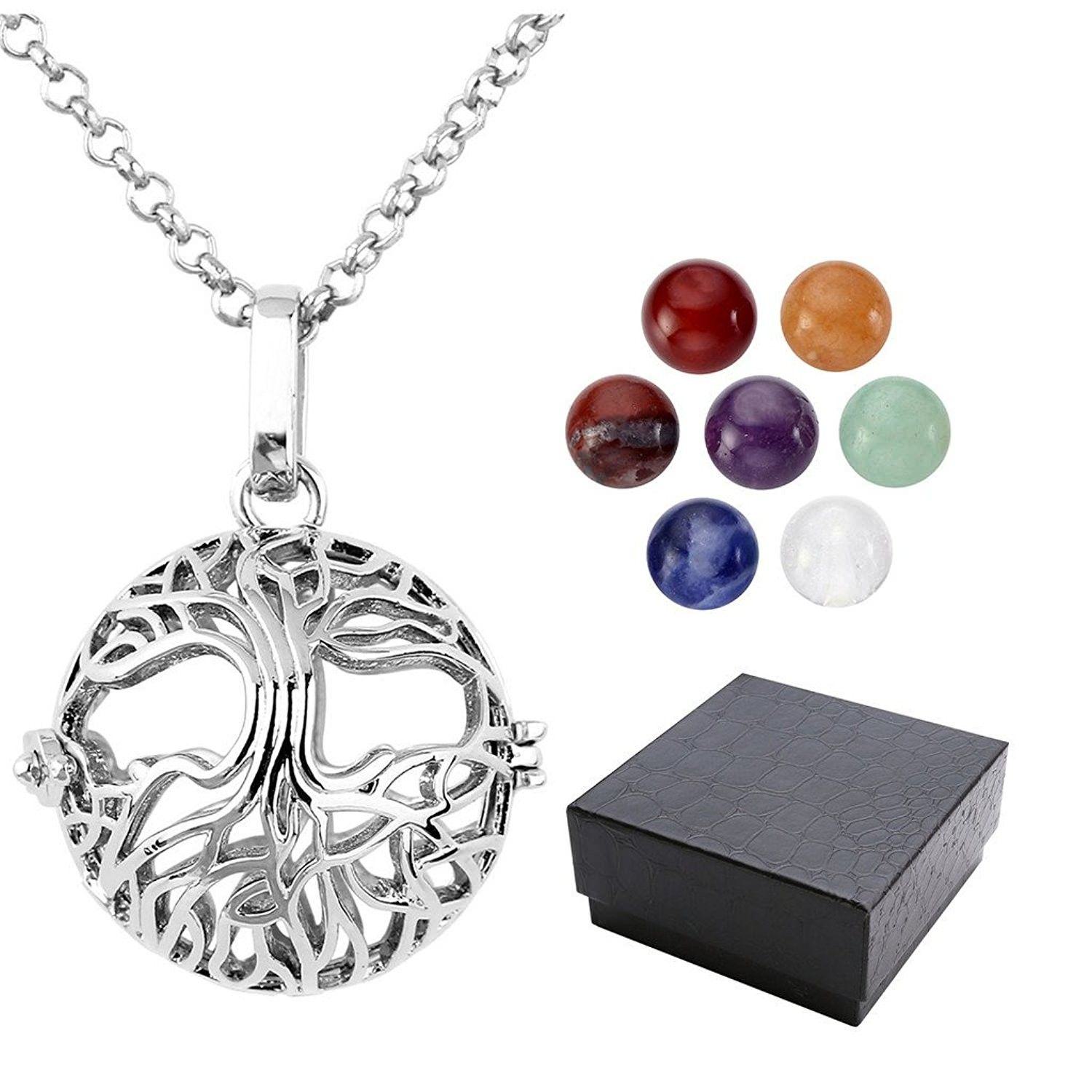 tree ball openwork essential oil diffuser necklace diffuser lockets wholesale jewelry lockets aromatherapy necklaces lava volcanic
