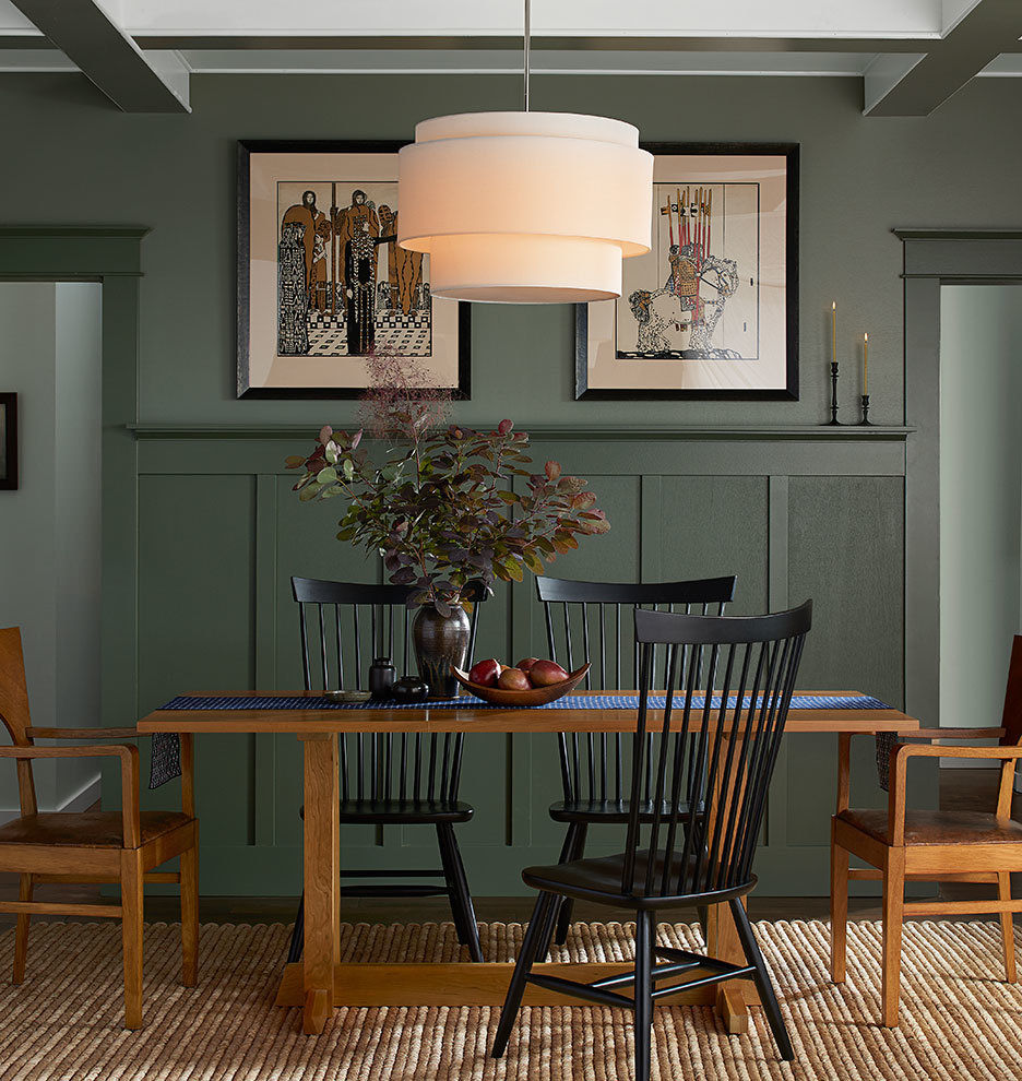 High back dining chairs + table means a cozy comfortable dining experience