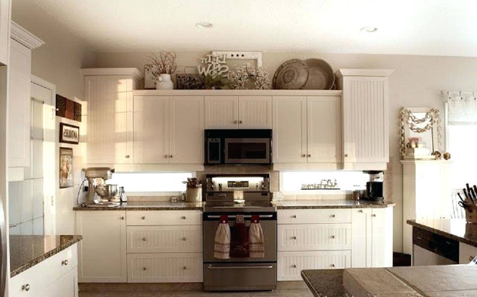 kitchen with white cabinets