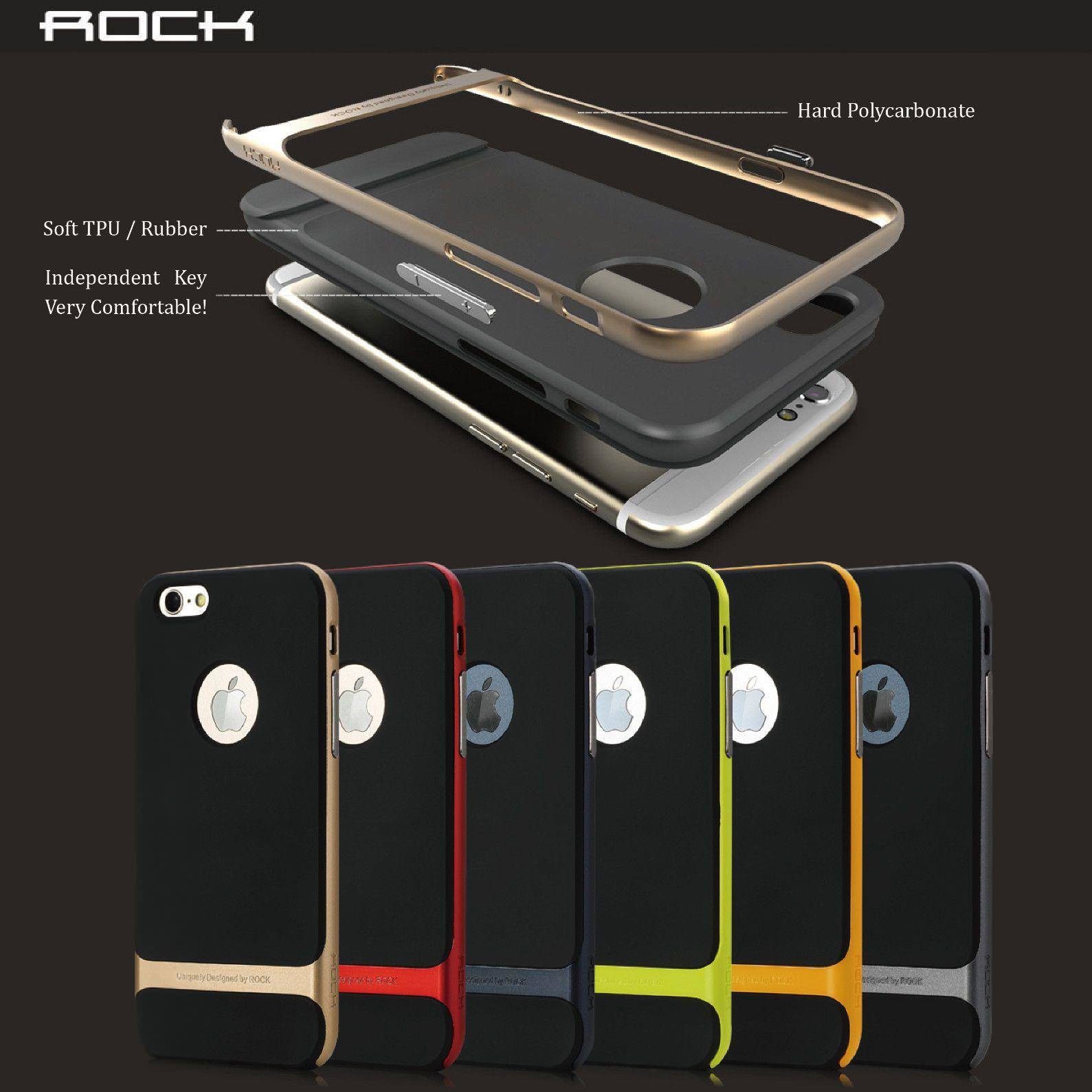 Rock Royce Series Golden TPU Mobile Back Case For iPhone 6Plus/6SPlus
