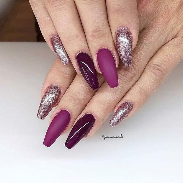 courageous burgundy nail