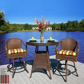 Round Wood Patio Coffee Table