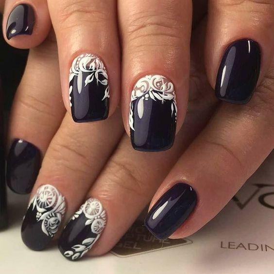 fine black gel nails or 15 matte black gel nail art designs ideas 27 black  gel