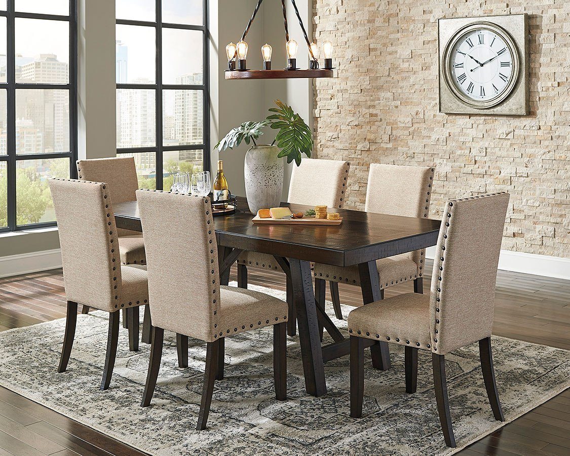 Rokane Dining Room Table and Chairs (Set of 7), , large