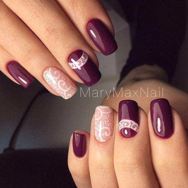 burgundy gel nails designs gallery unique best wine plum images by on nail color